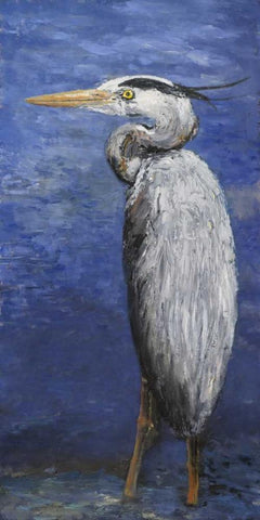 Into the Pond I White Modern Wood Framed Art Print with Double Matting by Johnson, Walt