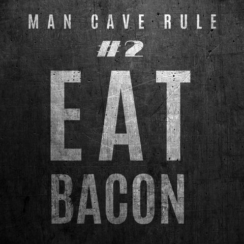 Man Cave Rules I White Modern Wood Framed Art Print by Studio, Sd Graphics