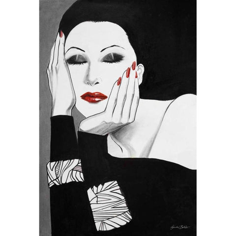 Fashion Women I Black Modern Wood Framed Art Print with Double Matting by Baliko, Linda
