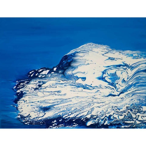 Ice Black Modern Wood Framed Art Print by Mercado, M.