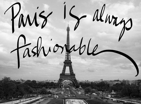 Fashionable Paris White Modern Wood Framed Art Print with Double Matting by Navas, Emily
