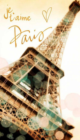 Je, taime Paris Black Ornate Wood Framed Art Print with Double Matting by Navas, Emily