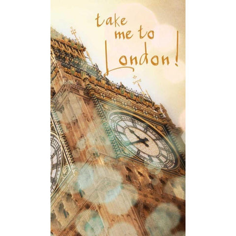 Take Me To London White Modern Wood Framed Art Print by Navas, Emily