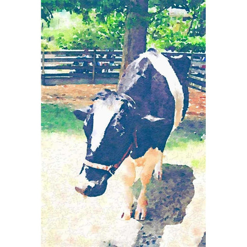 In the Farm Black Modern Wood Framed Art Print by Navas, Emily