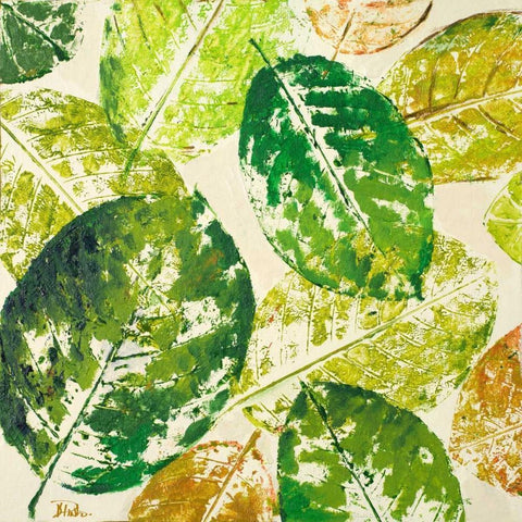 Green Overlay II White Modern Wood Framed Art Print by Pinto, Patricia