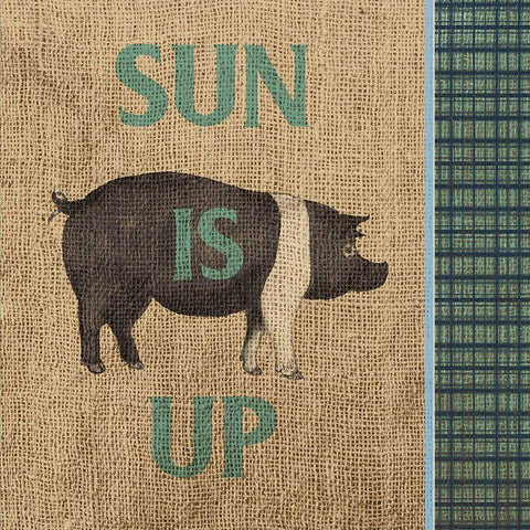 Rise and Shine Farm Fresh I White Modern Wood Framed Art Print with Double Matting by Metz, Andi