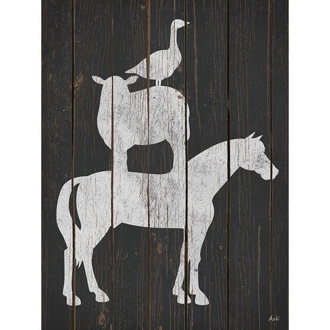 Country Stack Gold Ornate Wood Framed Art Print with Double Matting by Metz, Andi
