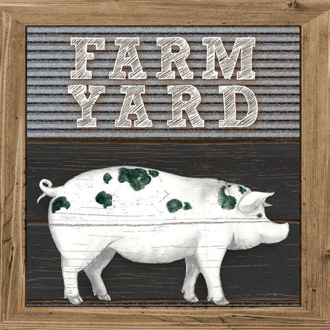 Farmyard Black Modern Wood Framed Art Print by Metz, Andi