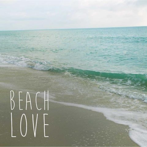 Beach Love White Modern Wood Framed Art Print by Bryant, Susan