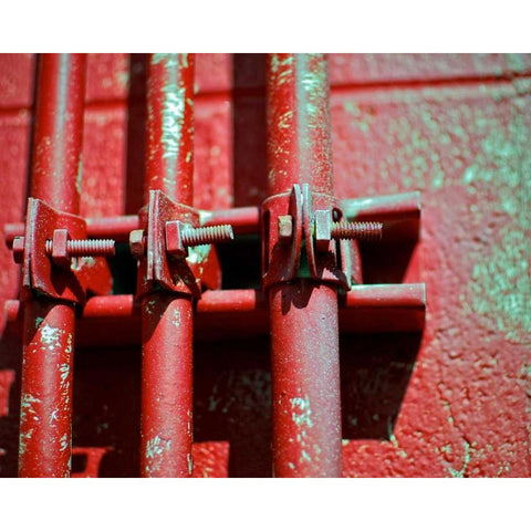 Pipes II White Modern Wood Framed Art Print by Peck, Gail