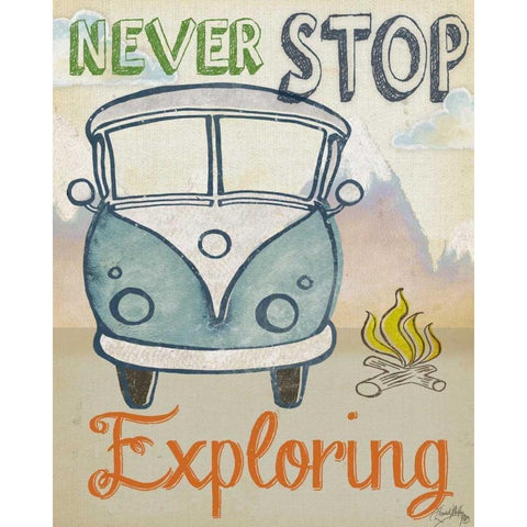 Traveling I White Modern Wood Framed Art Print by Medley, Elizabeth