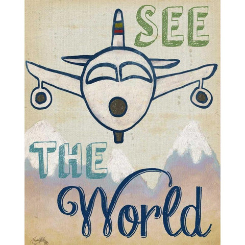 Traveling II White Modern Wood Framed Art Print by Medley, Elizabeth