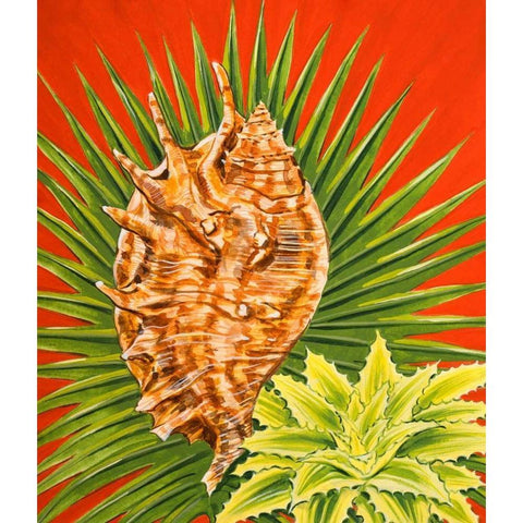 Island Treasures I Gold Ornate Wood Framed Art Print with Double Matting by Baliko, Linda