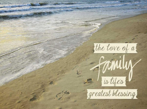 Family Love White Modern Wood Framed Art Print with Double Matting by Peck, Gail