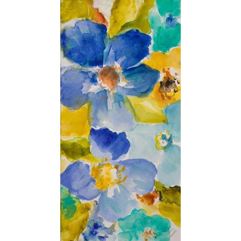 Summer Sonata I Black Modern Wood Framed Art Print with Double Matting by Loreth, Lanie