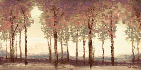 Forest Panel Black Ornate Wood Framed Art Print with Double Matting by Marcon, Michael