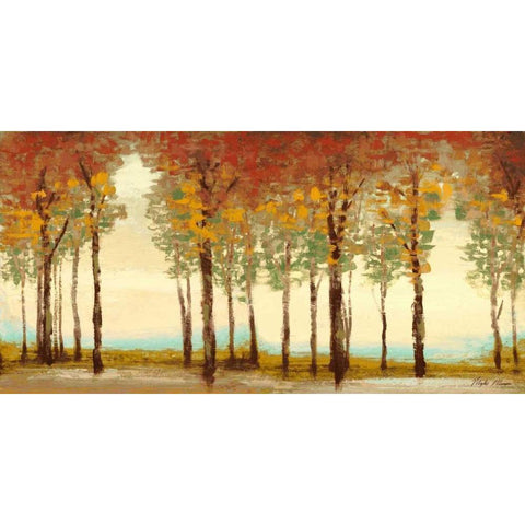 Forest Panel Gold Ornate Wood Framed Art Print with Double Matting by Marcon, Michael