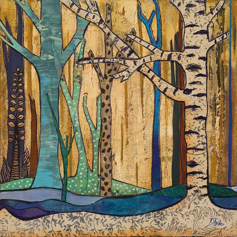 Mother Nature II Gold Ornate Wood Framed Art Print with Double Matting by Pinto, Patricia