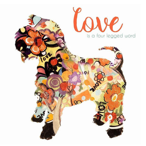 Pet Love I Black Modern Wood Framed Art Print by Pinto, Patricia