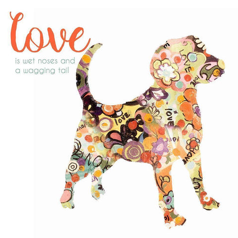 Pet Love II Gold Ornate Wood Framed Art Print with Double Matting by Pinto, Patricia