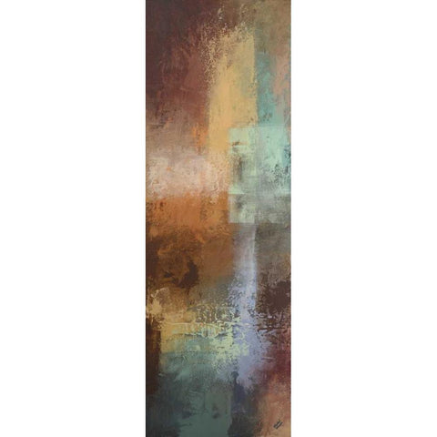Escape into Abstraction Panel II Black Modern Wood Framed Art Print with Double Matting by Marcon, Michael