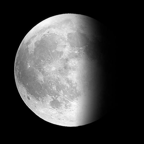 Moon Phase II Black Modern Wood Framed Art Print with Double Matting by Peck, Gail