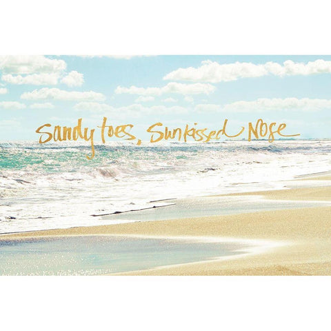 Sandy Toes, Sunkissed Nose Black Modern Wood Framed Art Print with Double Matting by Nawrocke, Bruce