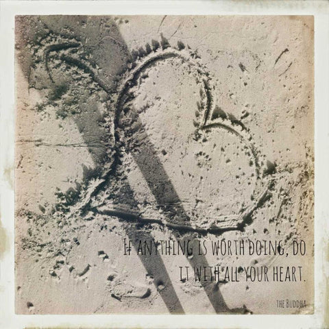 Shadow Hearts Buddha Black Modern Wood Framed Art Print with Double Matting by Saghini, Lisa Hill