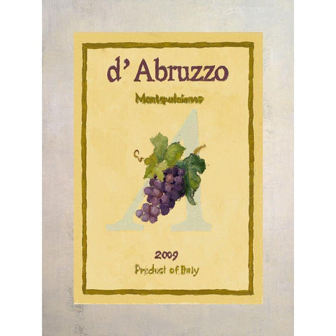 Wine Label III Gold Ornate Wood Framed Art Print with Double Matting by Loreth, Lanie