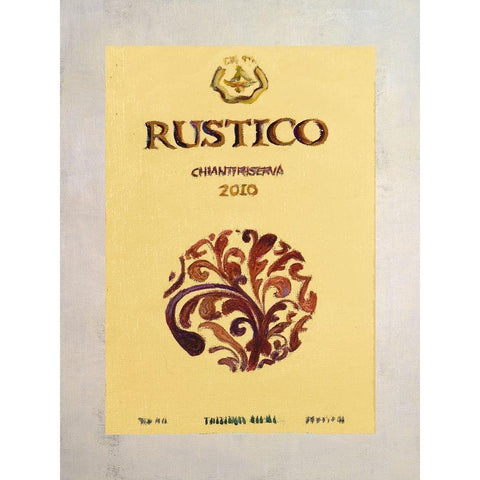 Wine Label II Gold Ornate Wood Framed Art Print with Double Matting by Loreth, Lanie