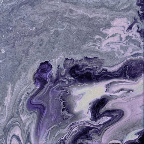 Violet Agate White Modern Wood Framed Art Print by Mercado, M.