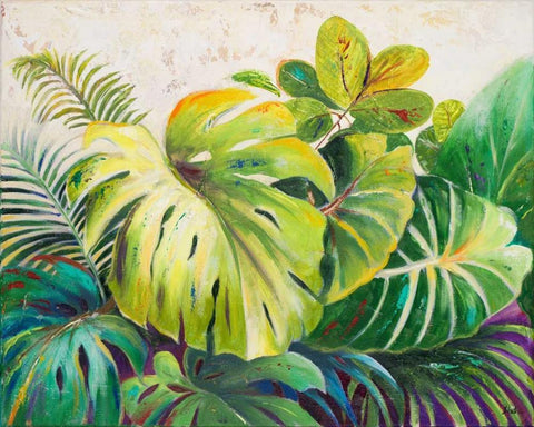 Mystic Garden I White Modern Wood Framed Art Print with Double Matting by Pinto, Patricia