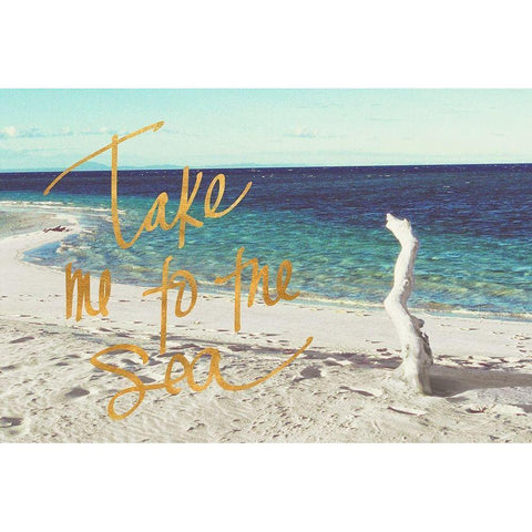 Beach Please II White Modern Wood Framed Art Print by Mansfield, Kathy