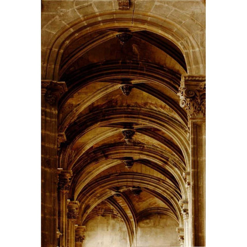 Arches St Eustache I Gold Ornate Wood Framed Art Print with Double Matting by Mansfield, Kathy