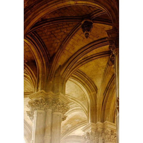 Arches St Eustache II White Modern Wood Framed Art Print by Mansfield, Kathy