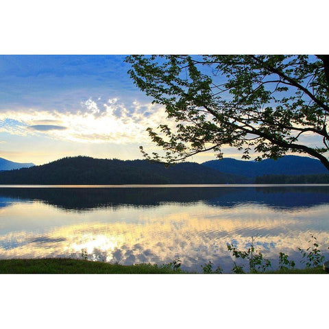 Serene Sunset View Black Modern Wood Framed Art Print by Mansfield, Kathy