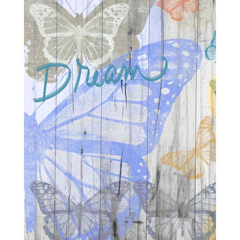 Butterfly Garden Dream Gold Ornate Wood Framed Art Print with Double Matting by Meneely, Dan
