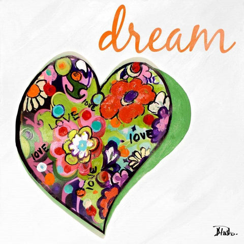 Expressive Heart II White Modern Wood Framed Art Print with Double Matting by Pinto, Patricia