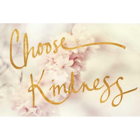 Choose Kindness White Modern Wood Framed Art Print by Gardner, Sarah