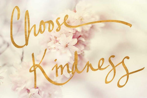 Choose Kindness Black Ornate Wood Framed Art Print with Double Matting by Gardner, Sarah