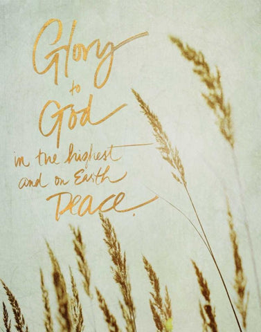 Glory To God White Modern Wood Framed Art Print with Double Matting by Gardner, Sarah