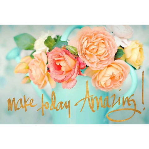 Make Today Amazing Black Modern Wood Framed Art Print with Double Matting by Gardner, Sarah