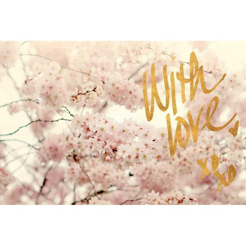 With Love Black Modern Wood Framed Art Print by Gardner, Sarah