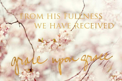 From His Fullness Black Ornate Wood Framed Art Print with Double Matting by Gardner, Sarah