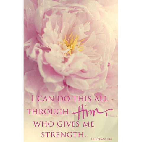 I Can Do This All Through Him White Modern Wood Framed Art Print by Gardner, Sarah