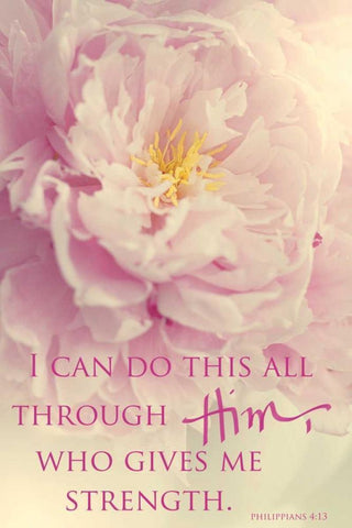 I Can Do This All Through Him White Modern Wood Framed Art Print with Double Matting by Gardner, Sarah