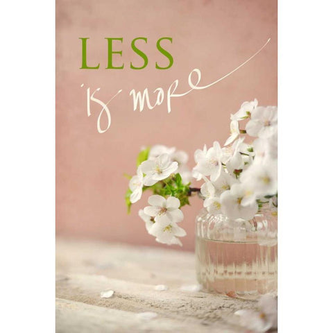 Less is More White Modern Wood Framed Art Print by Gardner, Sarah