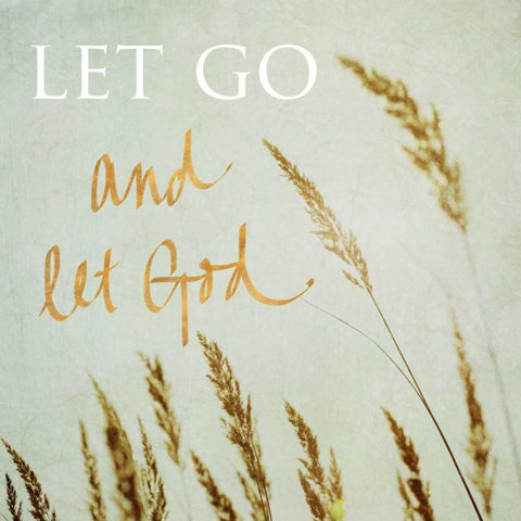 Let Go Black Ornate Wood Framed Art Print with Double Matting by Gardner, Sarah