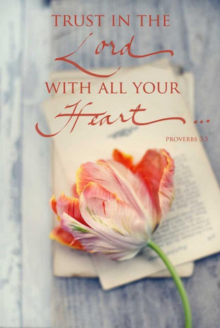 Trust in the Lord Black Ornate Wood Framed Art Print with Double Matting by Gardner, Sarah