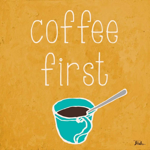 Coffee or Wine I White Modern Wood Framed Art Print by Pinto, Patricia